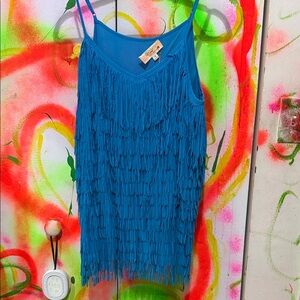 Vibrant Blue Fringe Camisole